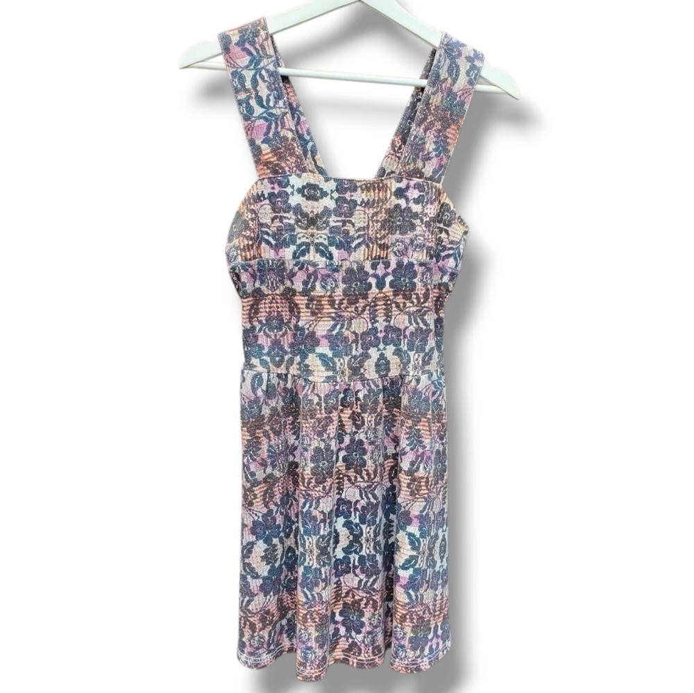 Topshop Floral Print Square Neck Sundress